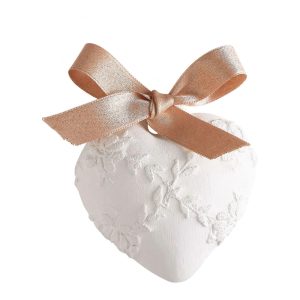 Decoração perfumada com coração bordado - Rose Elixir