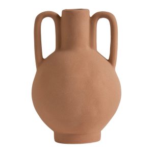 Vaso decorativo Ânfora em cerâmica terracota mate
