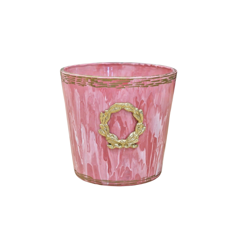 Vela perfumada, em vidro pintadas à mão