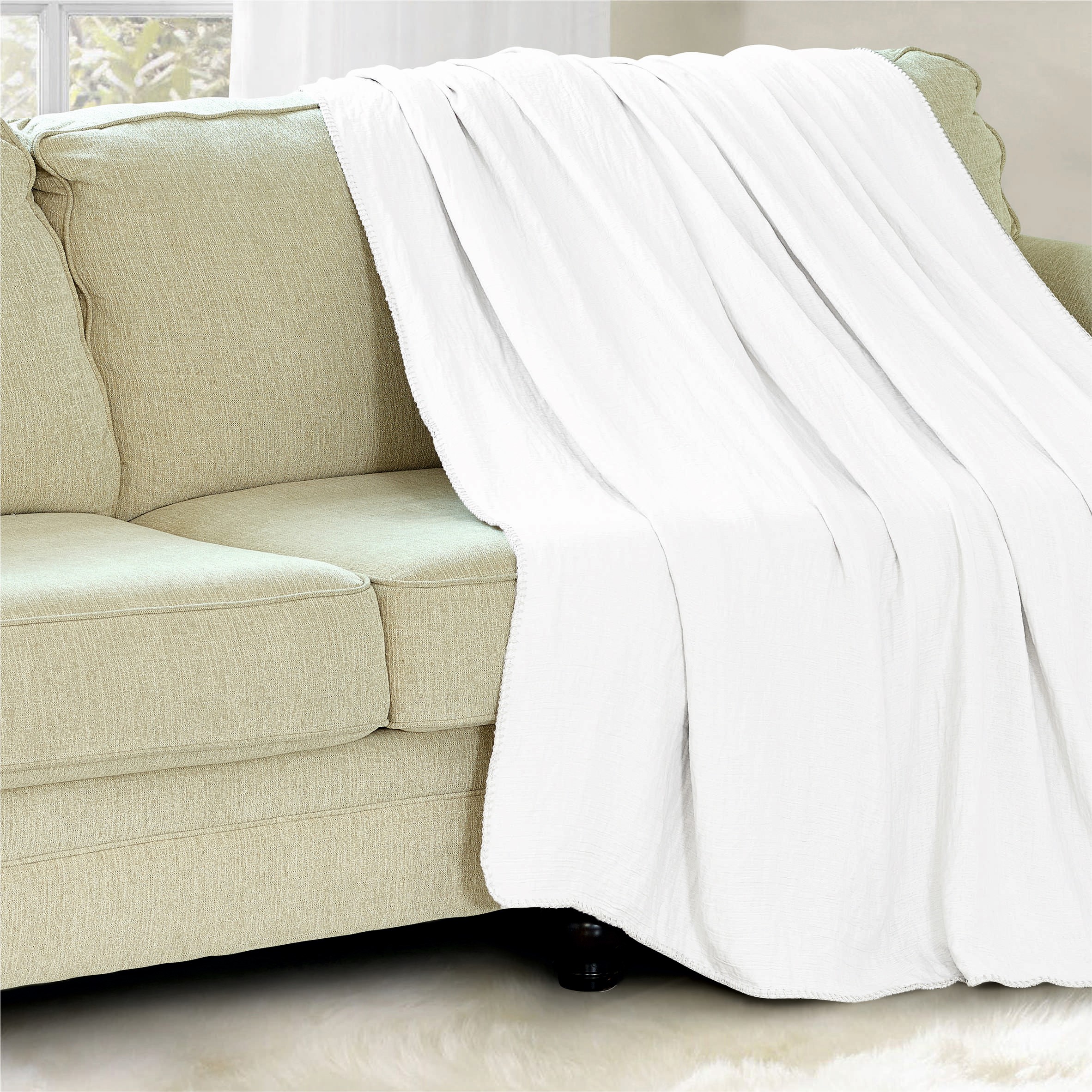 Manta Lisa- MAURO- Branco- CLARA VIDAL -140x200