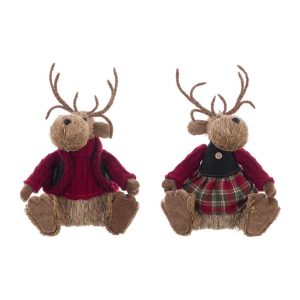 Alce Sentado Decoração de Natal - BLANC MARICLO