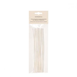 Saco de 14 varetas de rattan branqueadas de 18 cm