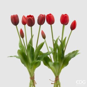 Ramo de 5 tulipas- EDG - Altura 40 cm - Vermelhas