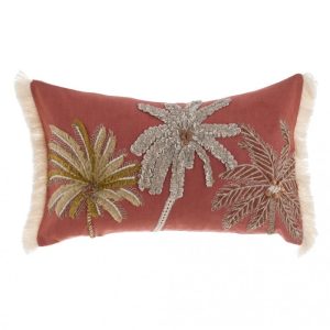Almofada Retangular Palmeiras Tropical- BLANC MARICLO -100% ALGODÃO- 30x50 cm