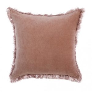 Almofada Quadrada Franjas- BLANC MARICLO -100% POLIVELUDO- 45x45 cm