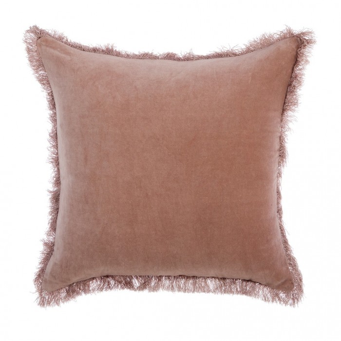 Almofada Quadrada Franjas- BLANC MARICLO -100% POLIVELUDO- 45x45 cm