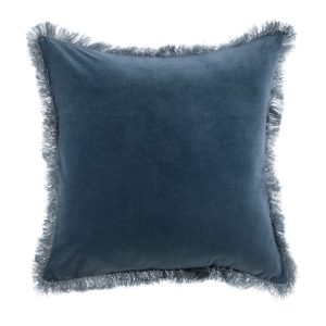 Almofada Quadrada Franjas- BLANC MARICLO -100% POLIVELUDO- 45x45 cm