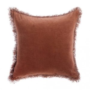 Almofada Quadrada Franjas- BLANC MARICLO -100% POLIVELUDO- 45x45 cm