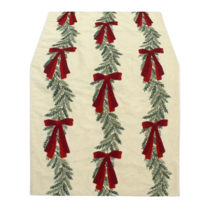 Runner De Veludo Laços - BLANC MARICLO - 45x150