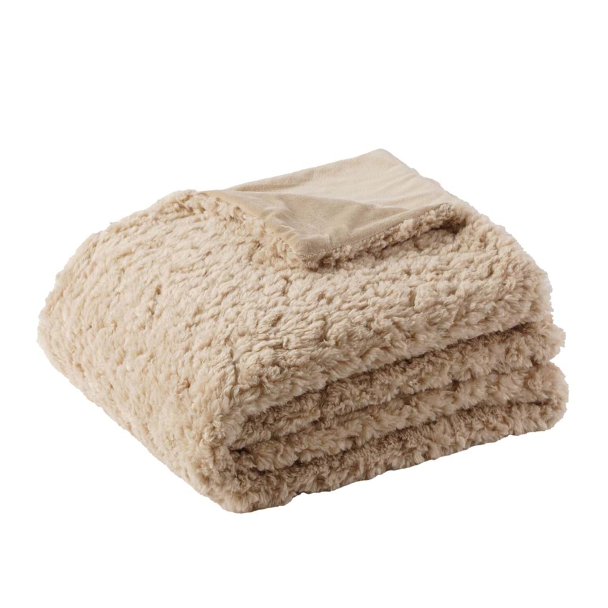 Manta de Pelo ECO Bege Intemporal - 700 GMS - BLANC MARICLO -170x140