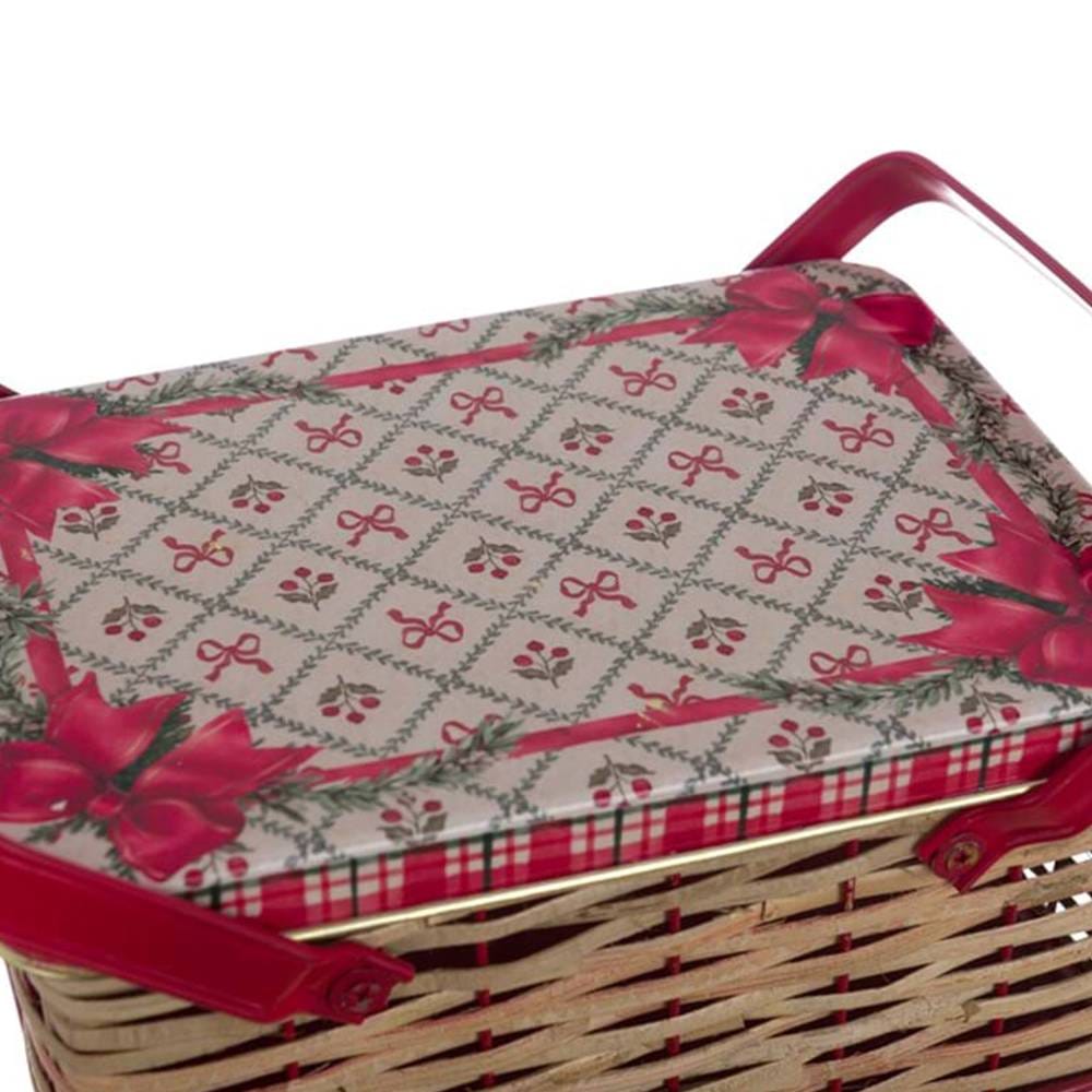 Cesta Decorativa de Vime Laços - BLANC MARICLO - 26x19x12 - Image 4