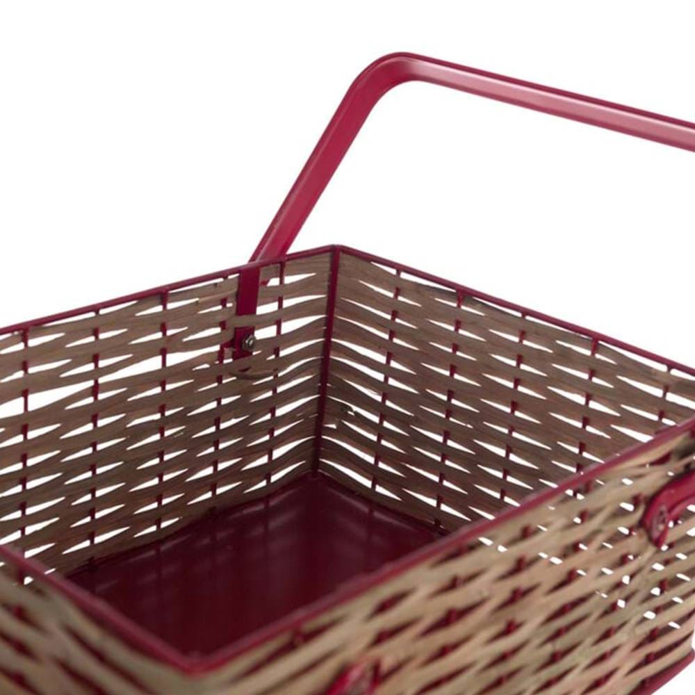 Cesta Decorativa de Vime Laços - BLANC MARICLO - 26x19x12 - Image 3