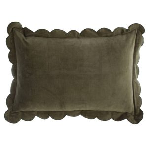 Almofada Veludo Verde Oliva - BLANC MARICLO- 60 x 40