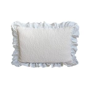 Almofada FASANO + Folho & Tule Alg.Stw - Angora- RIO SUL -35 x 50 cm