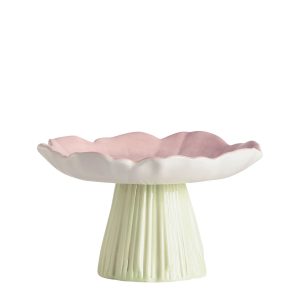 Bandeja com pé em cerâmica - Tulipe - Tamanho Pequeno - ⌀ 17 x 10,7 cm - Mathilde M