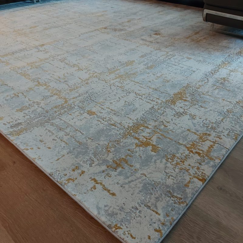 Tapete cinza, bege e camel